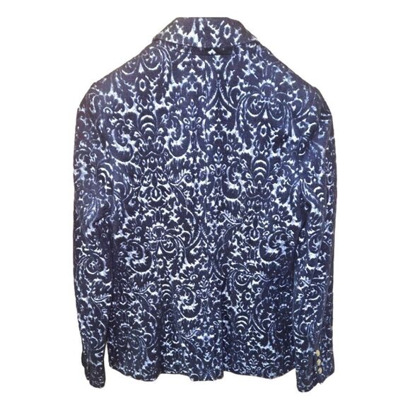 LIKE NEW CABI Women's Soft Floral  Blue & Gray Blazer. - Picture 11 of 15